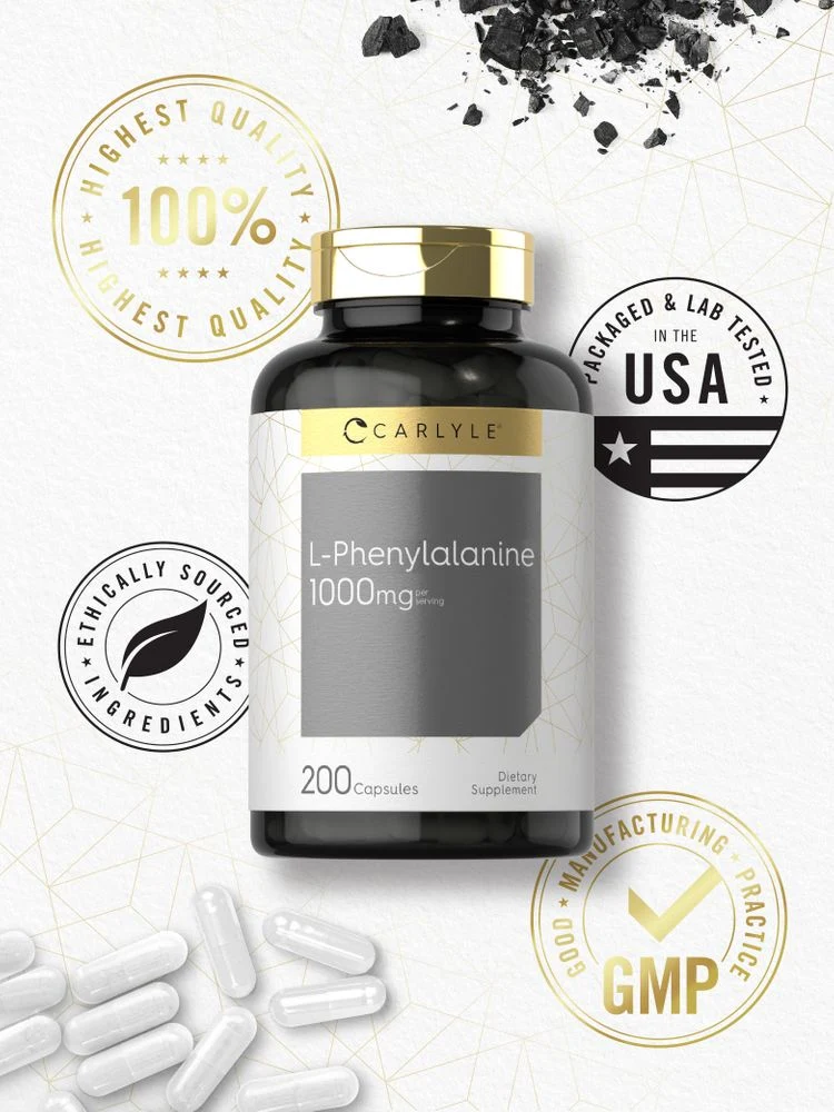 L-Phenylalanine 1000mg per serving | 200 Capsules - Image 5