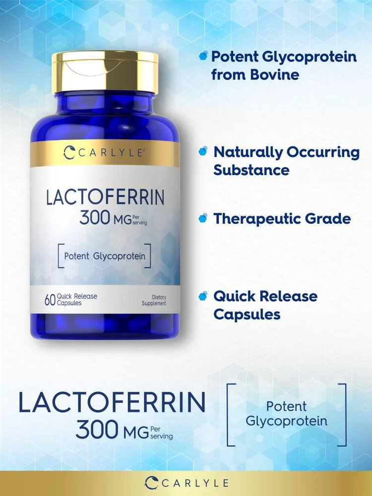 Lactoferrin 300mg per serving | 60 Capsules - Image 4