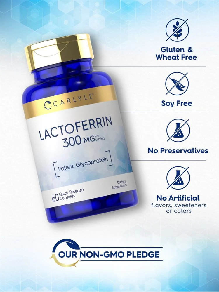 Lactoferrin 300mg per serving | 60 Capsules - Image 5