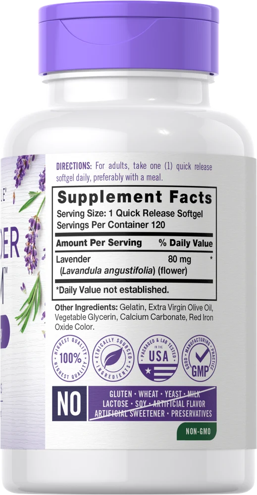 Lavender 80mg | 120 Softgels - Image 2