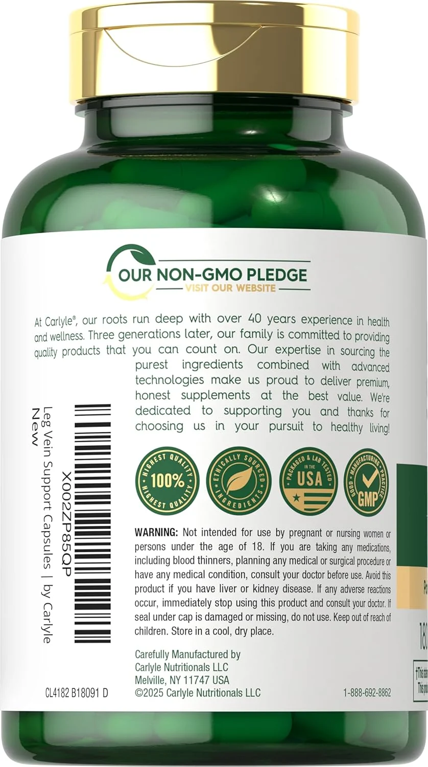 Leg Vein Support | 180 Capsules - Image 3