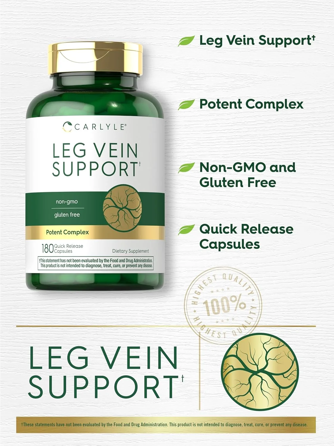 Leg Vein Support | 180 Capsules - Image 4