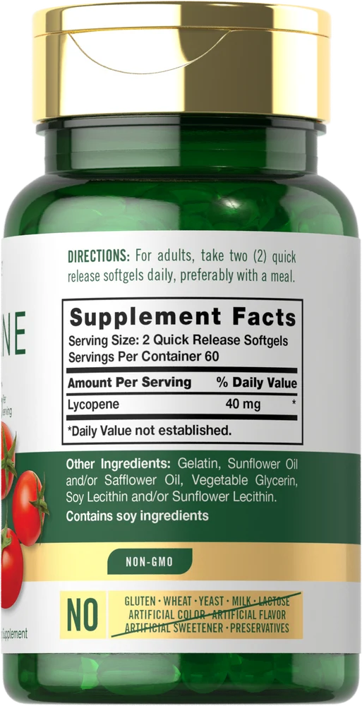 Lycopene 40mg per serving | 120 Softgels - Image 2