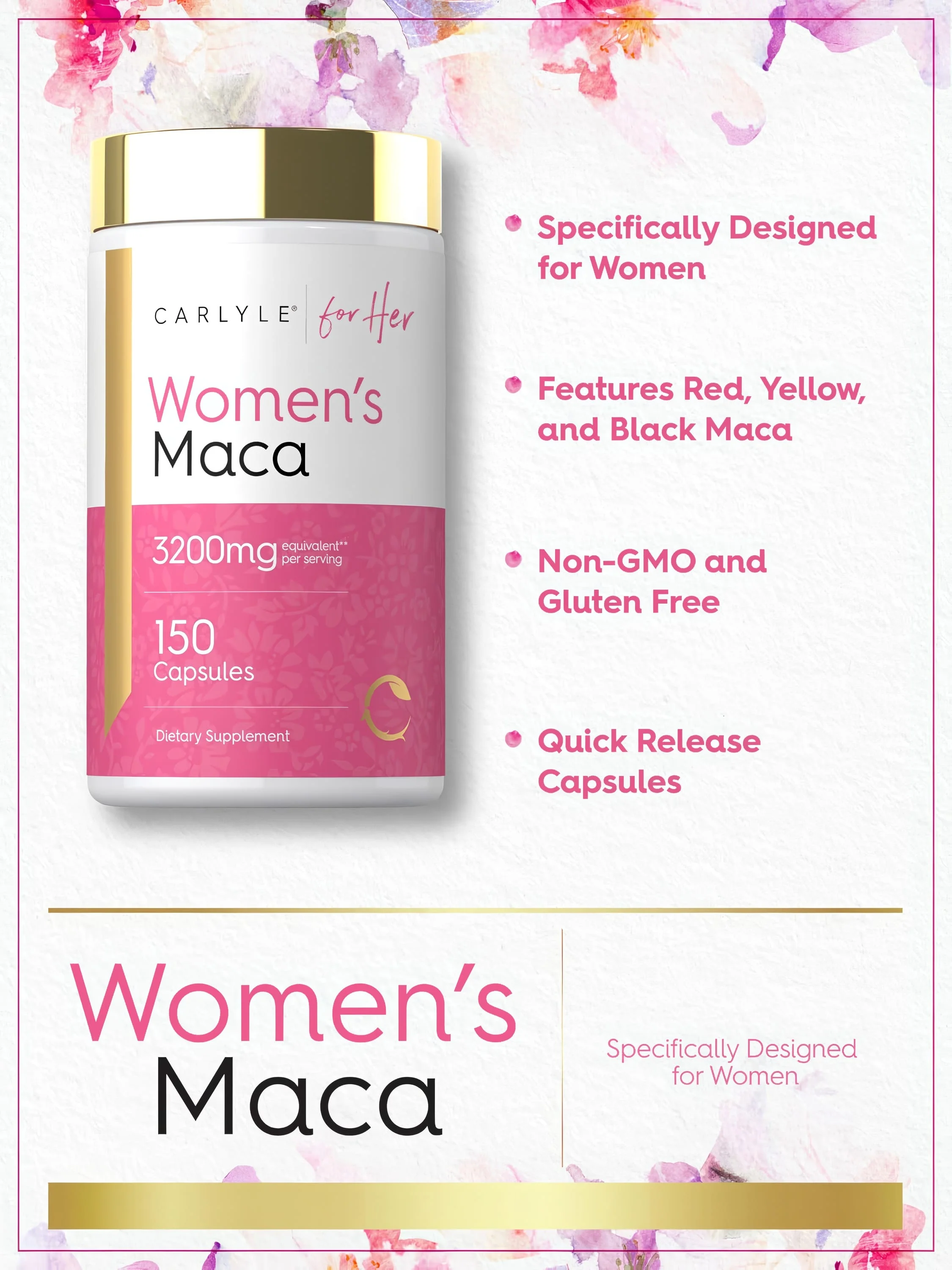 Maca Root for Women | 150 Capsules - Image 4