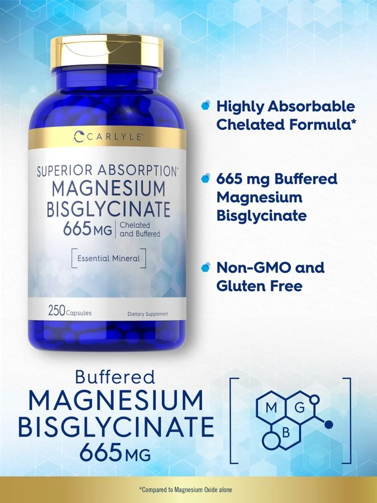 Magnesium Bisglycinate 665mg | 250 Capsules - Image 3