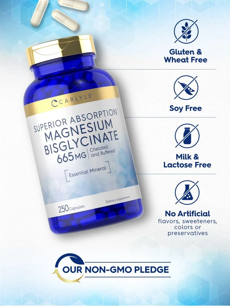 Magnesium Bisglycinate 665mg | 250 Capsules - Image 4