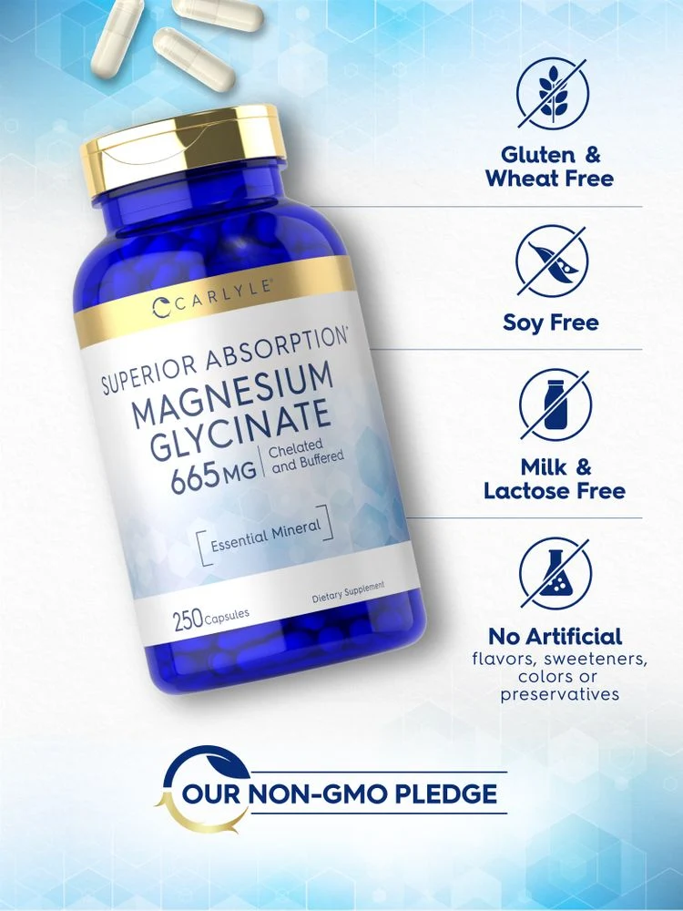 Magnesium Glycinate 665mg | 250 Capsules - Image 4