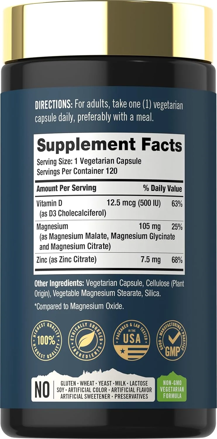 Magnesium Glycinate and Malate Complex | 120 Capsules - Image 2