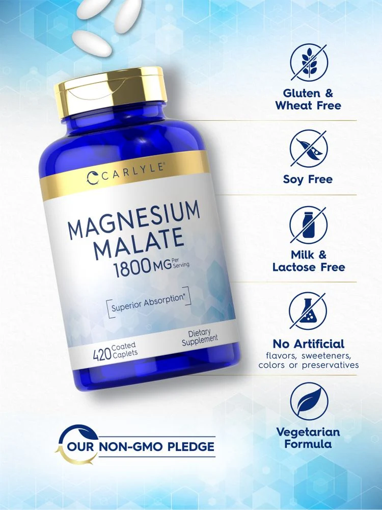 Magnesium Malate 1800mg per serving | 420 Caplets - Image 5