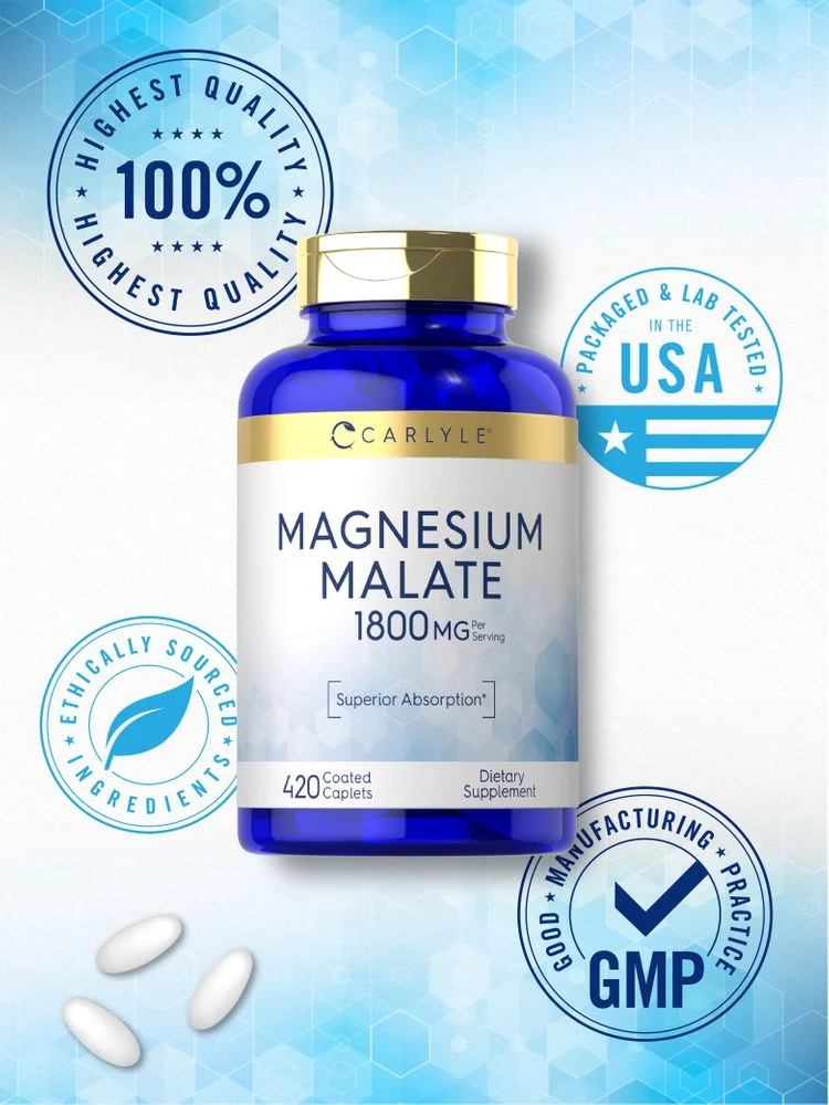 Magnesium Malate 1800mg per serving | 420 Caplets - Image 6
