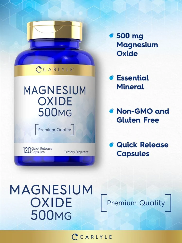 Magnesium Oxide 500mg | 120 Capsules - Image 4