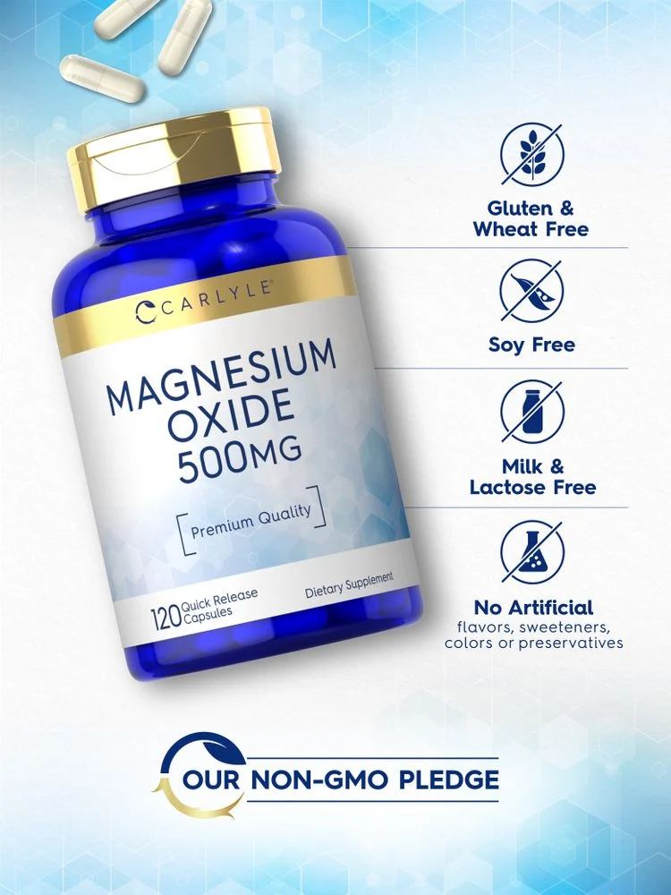 Magnesium Oxide 500mg | 120 Capsules - Image 5