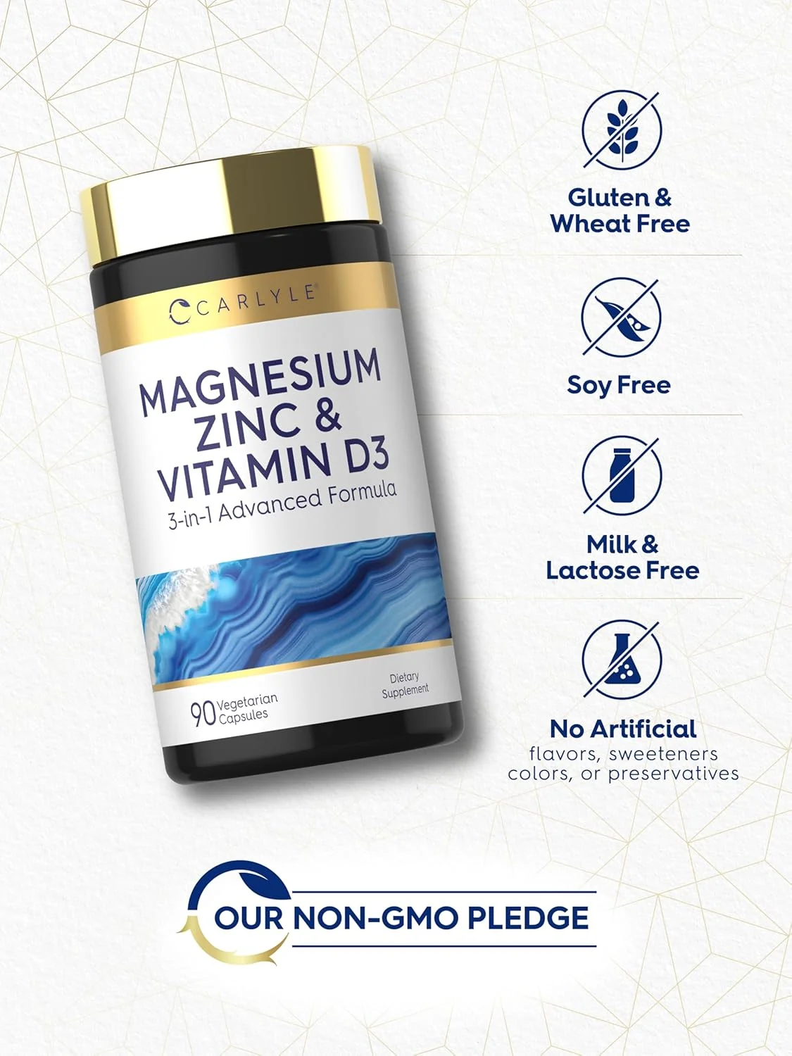 Magnesium Zinc and Vitamin D-3 | 90 Capsules - Image 5