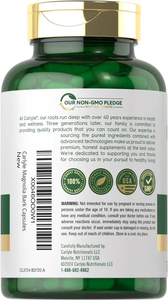 Magnolia Bark | 180 Capsules - Image 3