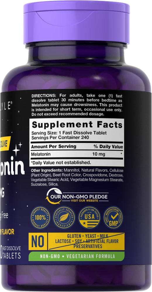 Melatonin 10mg | 240 Tablets - Image 2