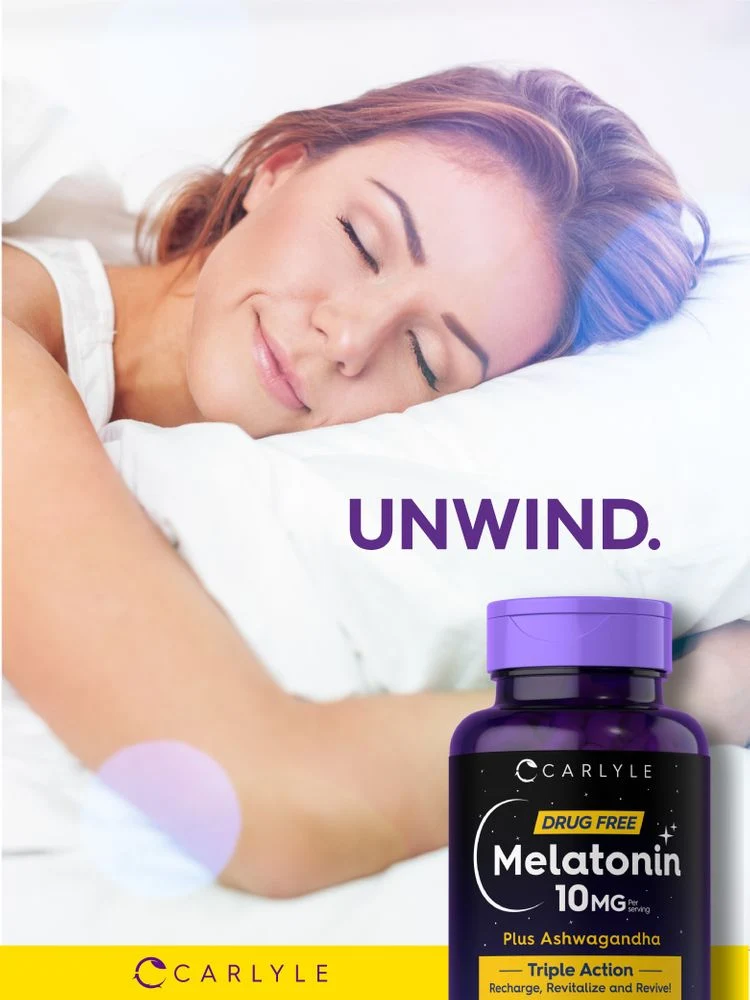 Melatonin 10mg per serving with Ashwagandha | 120 Capsules - Image 7