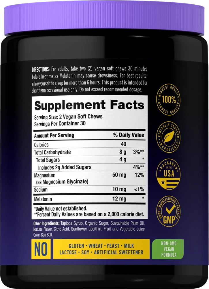 Melatonin 12mg | 60 Soft Chews - Image 2