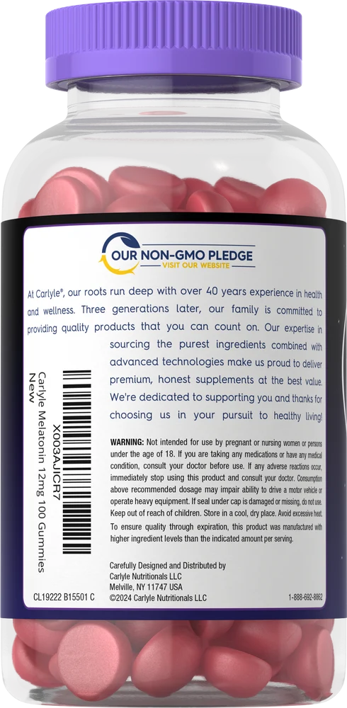 Melatonin 12mg per serving | 100 Gummies - Image 3