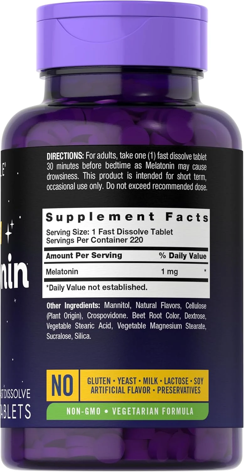 Melatonin 1mg | 220 Tablets - Image 2
