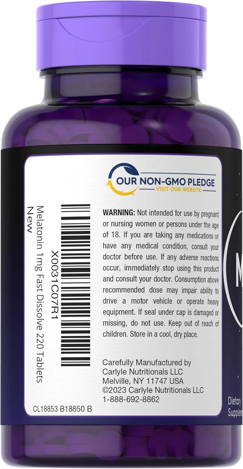 Melatonin 1mg | 220 Tablets - Image 3