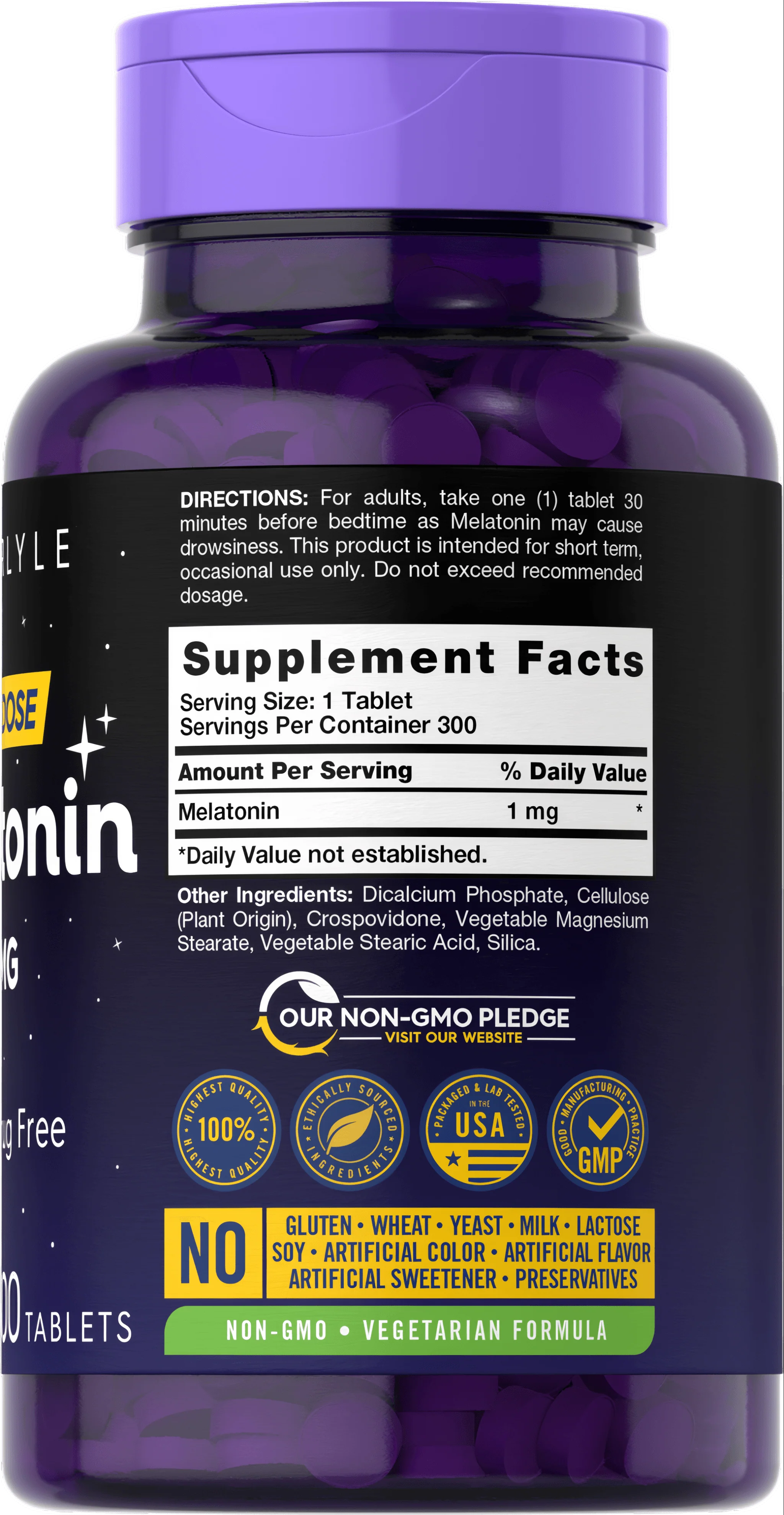 Melatonin 1mg | 300 Tablets - Image 2