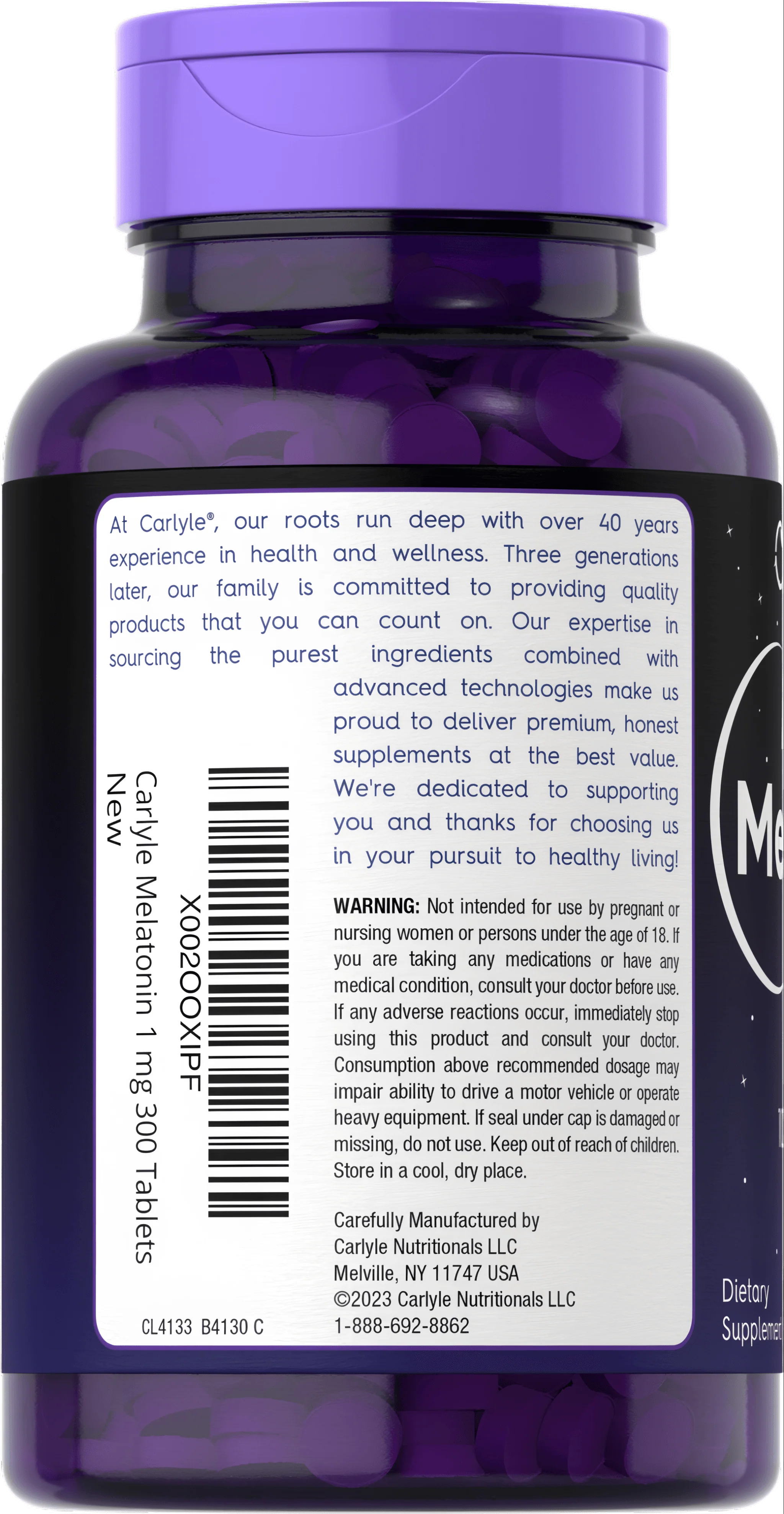 Melatonin 1mg | 300 Tablets - Image 3