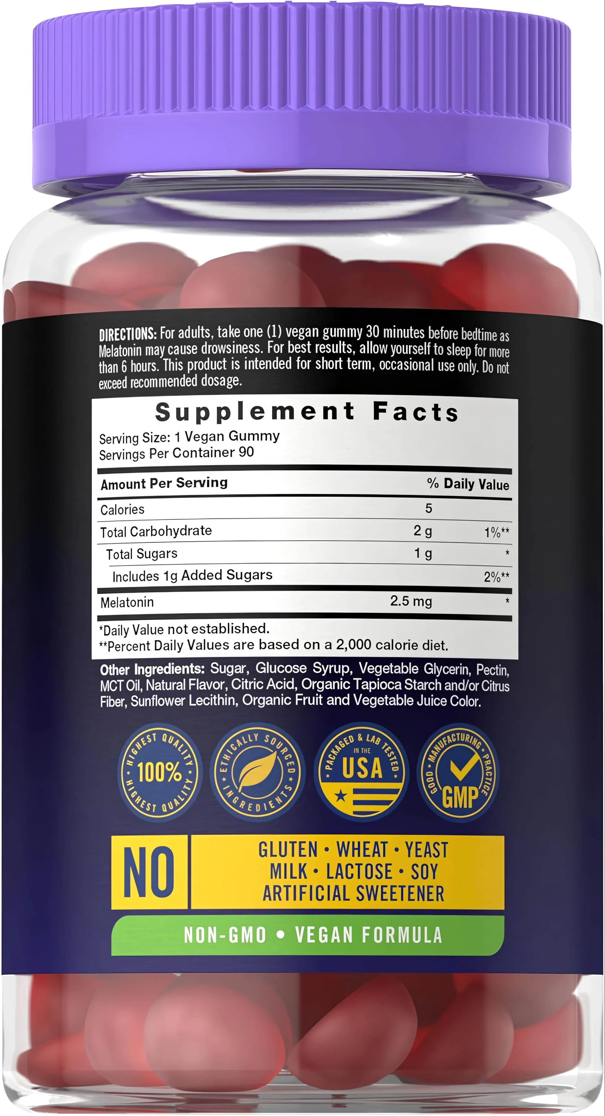 Melatonin 2.5mg | 90 Gummies - Image 2