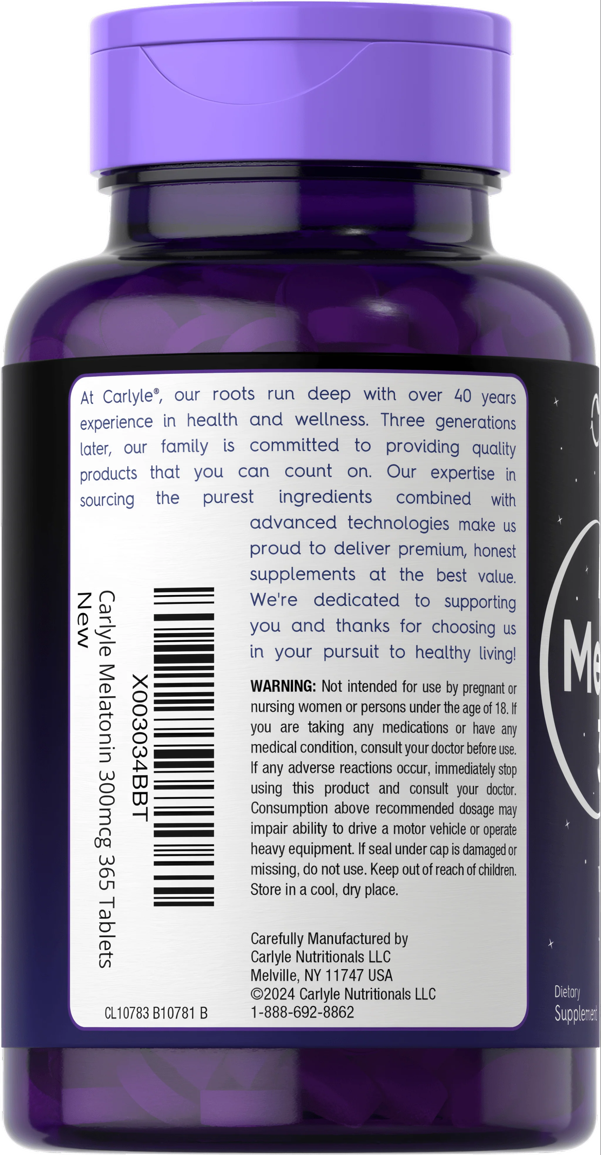Melatonin 300mcg | 365 Tablets - Image 3