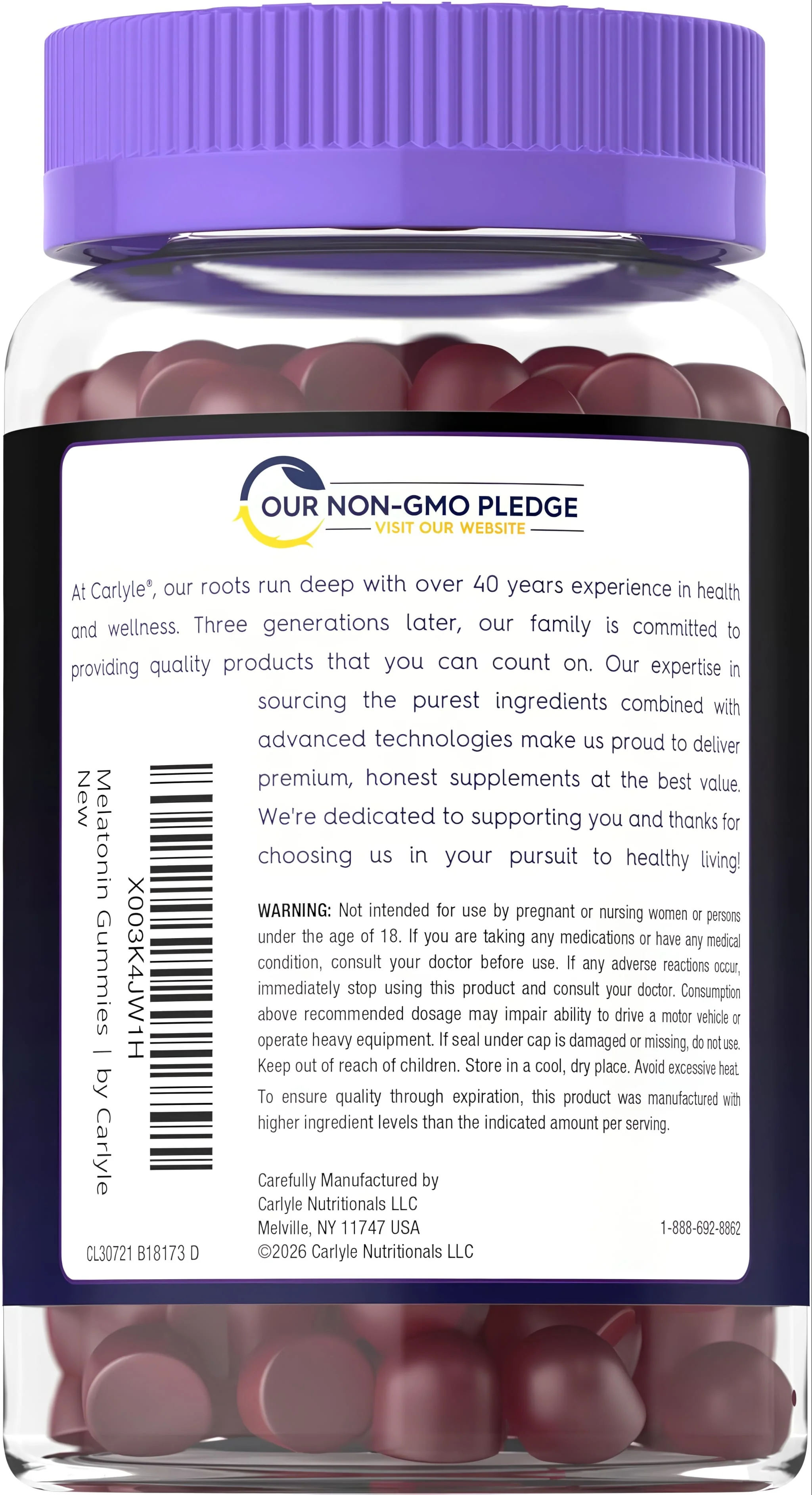 Melatonin 3mg per serving | 90 Gummies - Image 3
