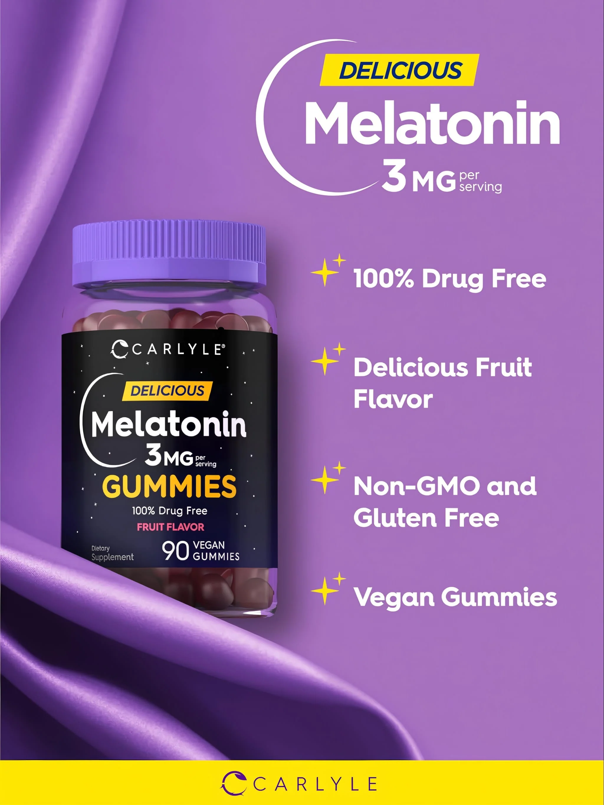 Melatonin 3mg per serving | 90 Gummies - Image 4