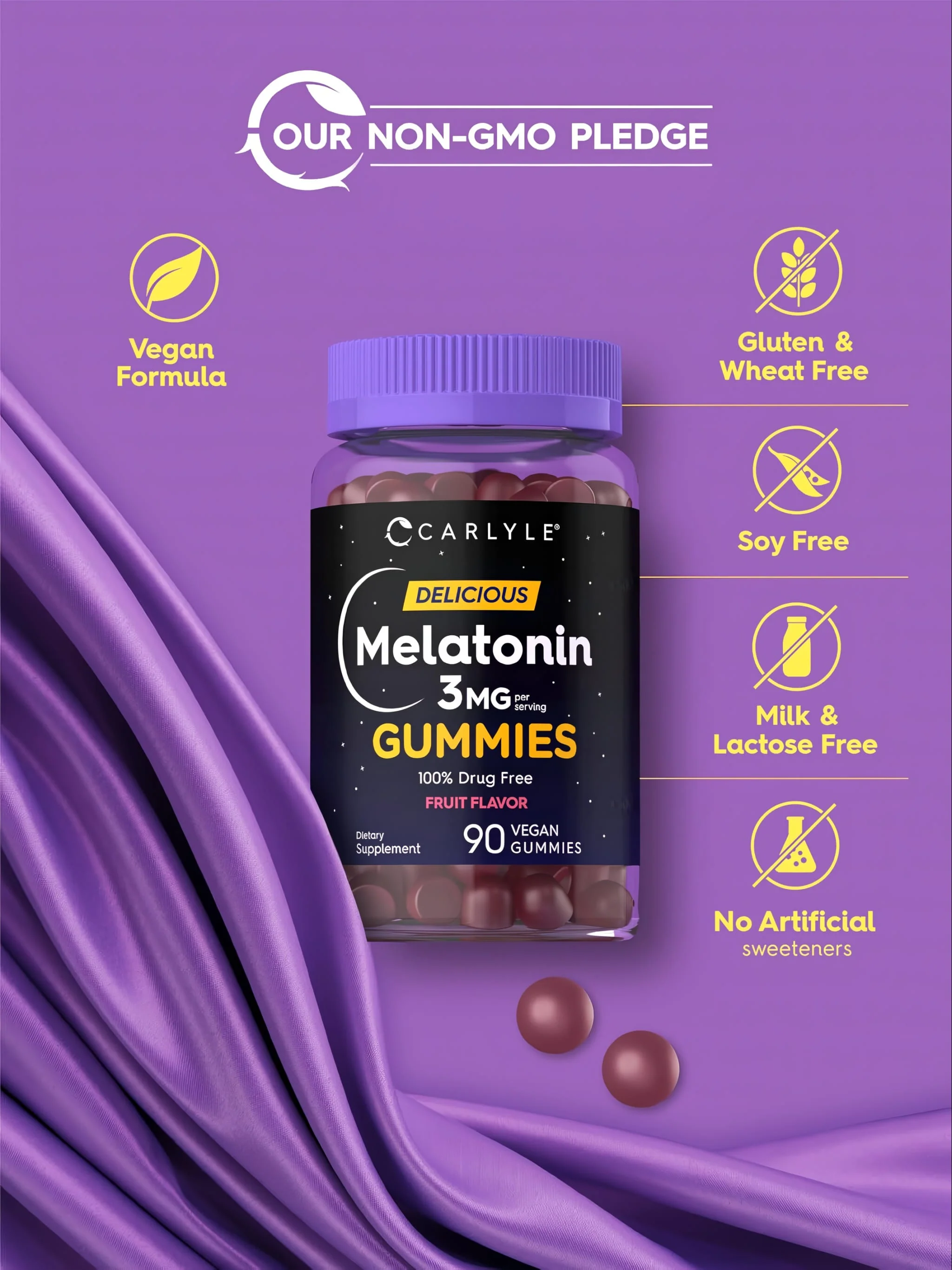 Melatonin 3mg per serving | 90 Gummies - Image 5