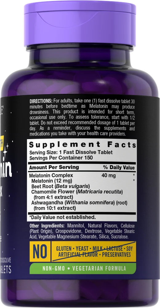 Melatonin 40mg | 150 Tablets - Image 2