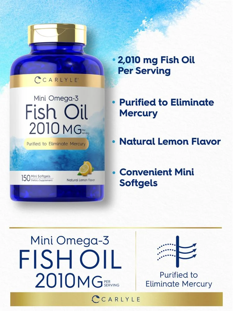 Mini Fish Oil Softgels 2010 mg | 150 Omega-3 Pills - Image 4
