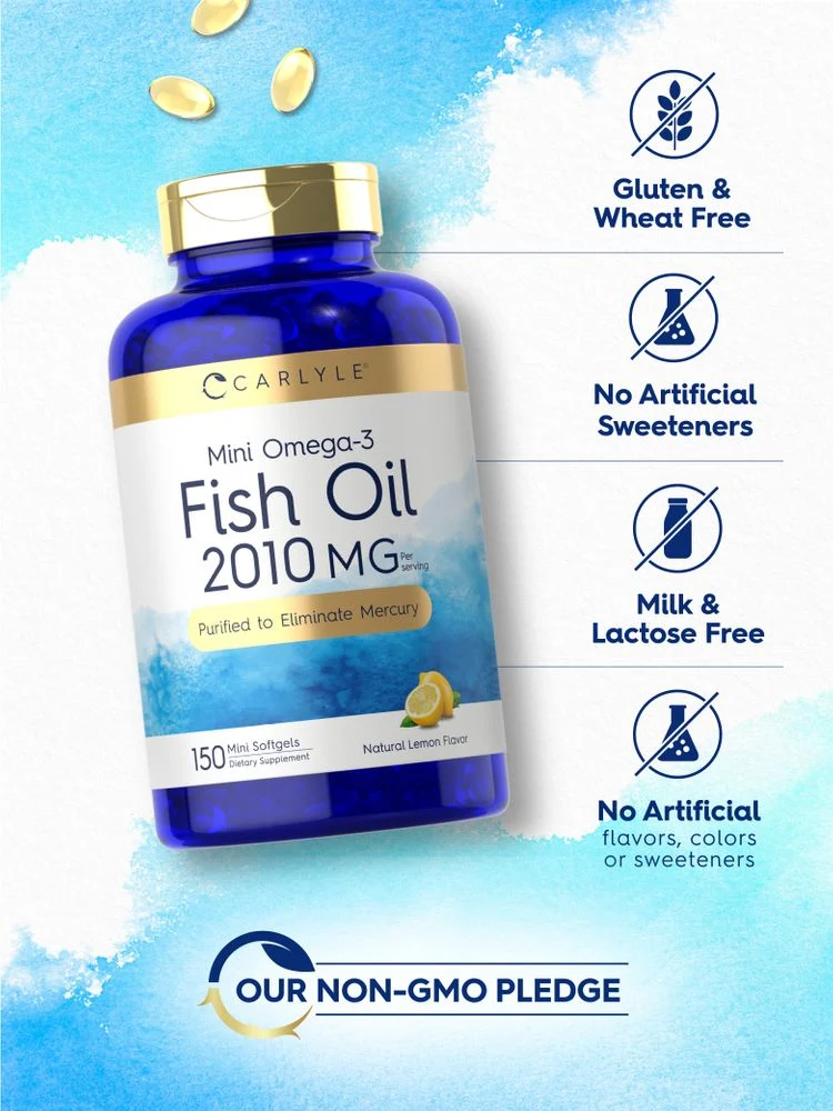 Mini Fish Oil Softgels 2010 mg | 150 Omega-3 Pills - Image 5
