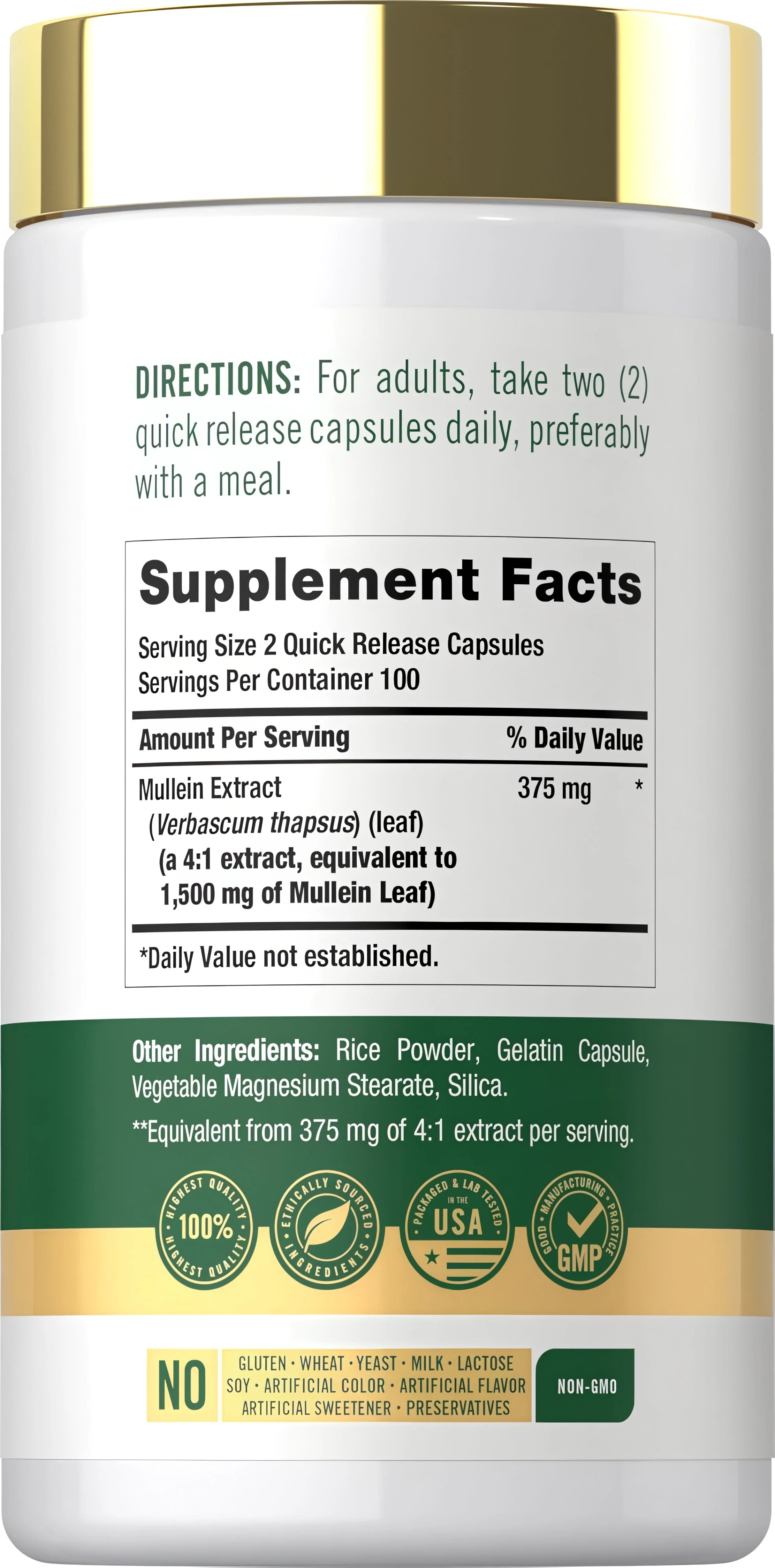 Mullein Leaf | 200 Capsules - Image 2