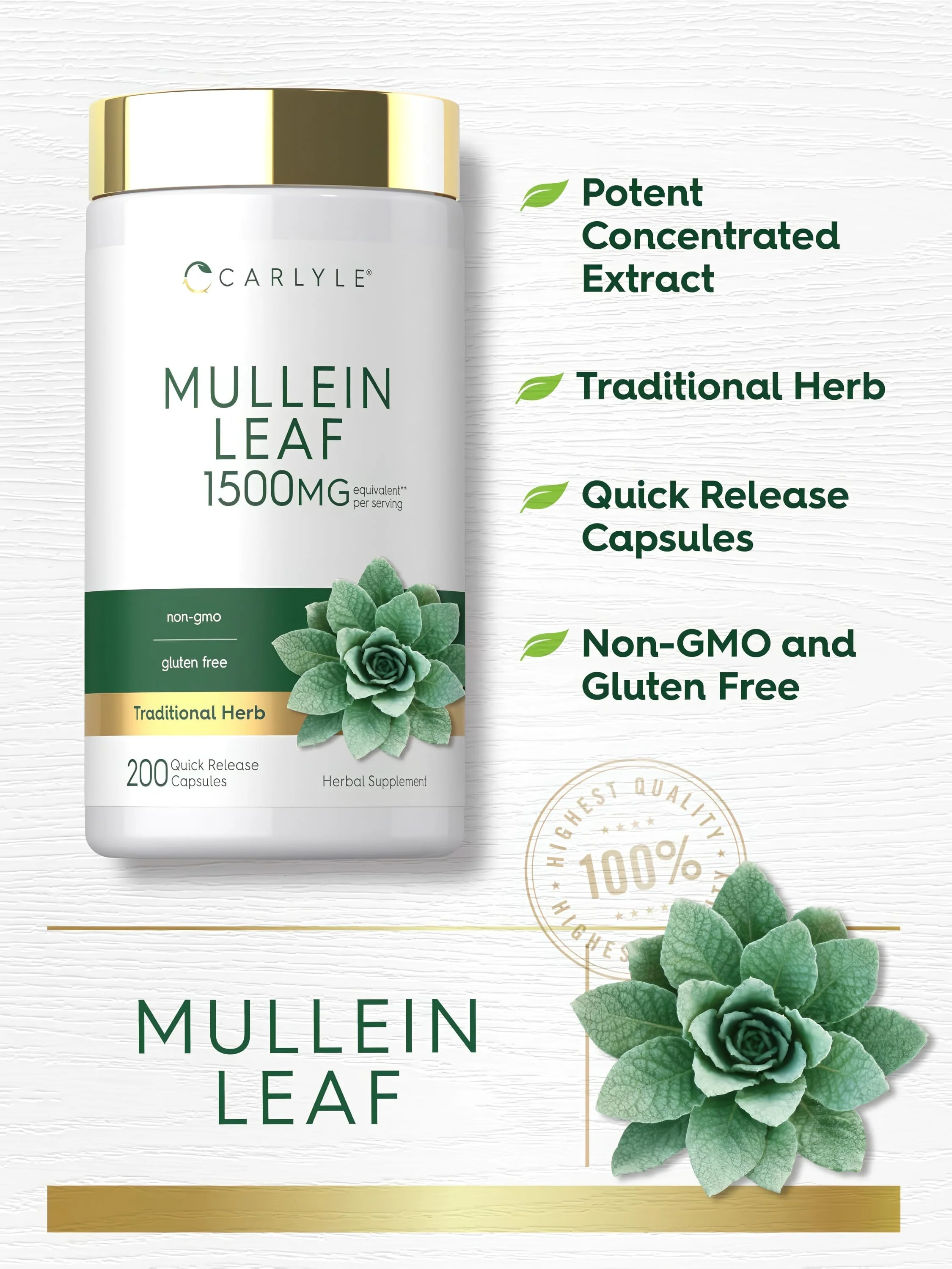 Mullein Leaf | 200 Capsules - Image 4