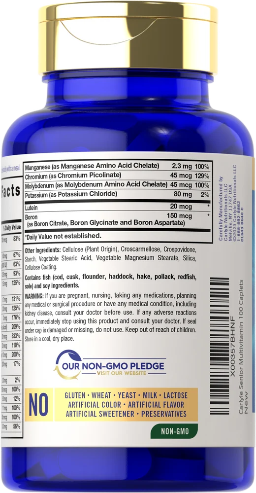 Multivitamin for Adults 60 Plus | 100 Caplets - Image 3