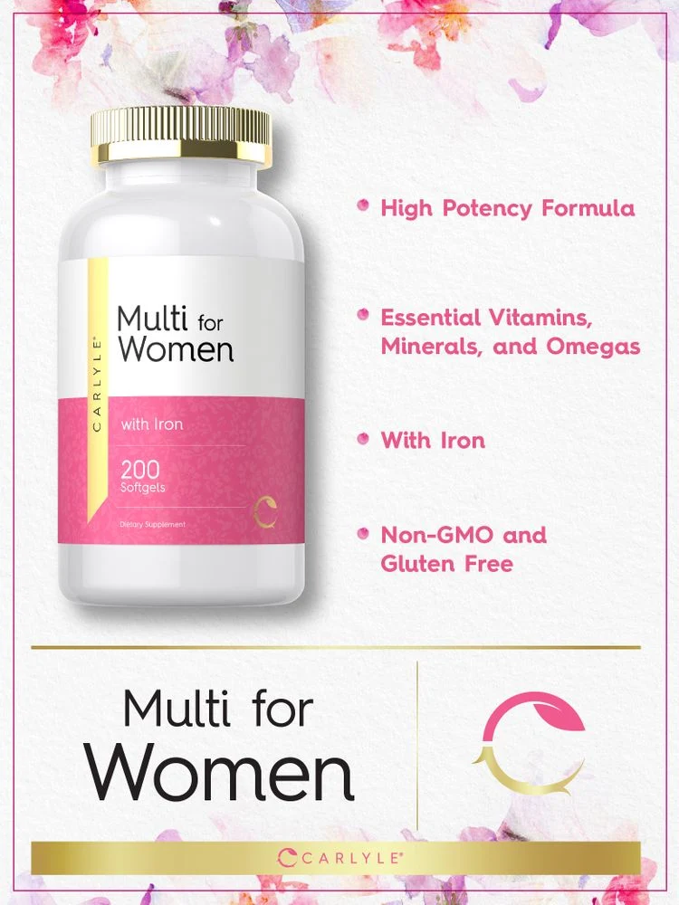 Multivitamin for Women | 200 Softgels - Image 3