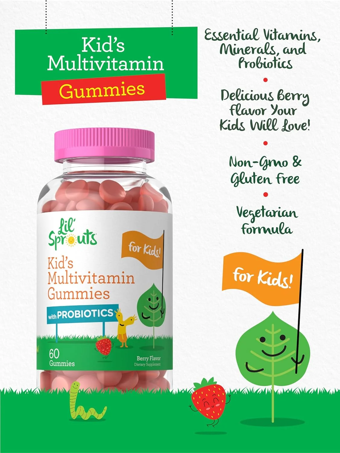 Multivitamin with Probiotics for Kids | 60 Gummies - Image 4