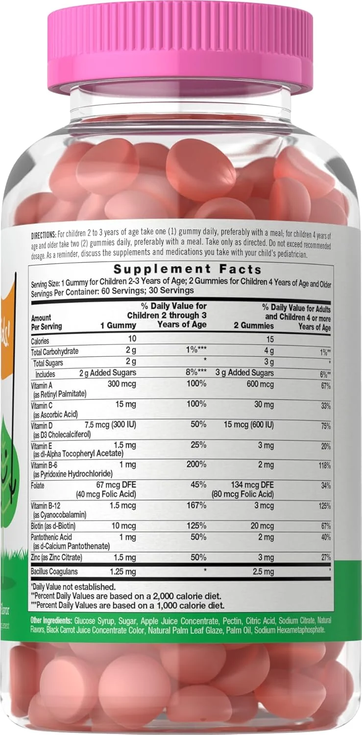 Multivitamin with Probiotics for Kids | 60 Gummies - Image 8