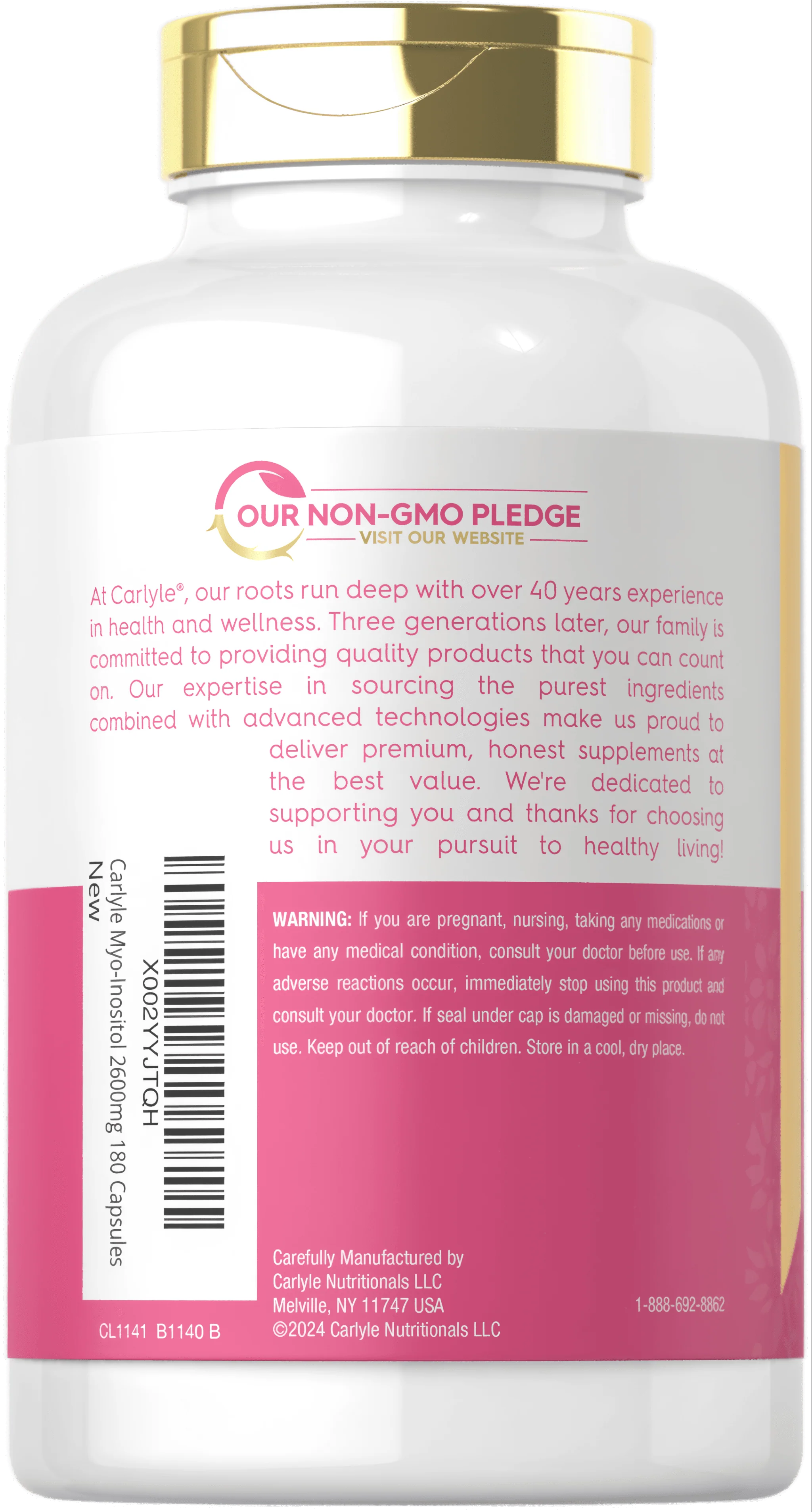 Myo-Inositol 2600mg per serving | 180 Capsules - Image 3