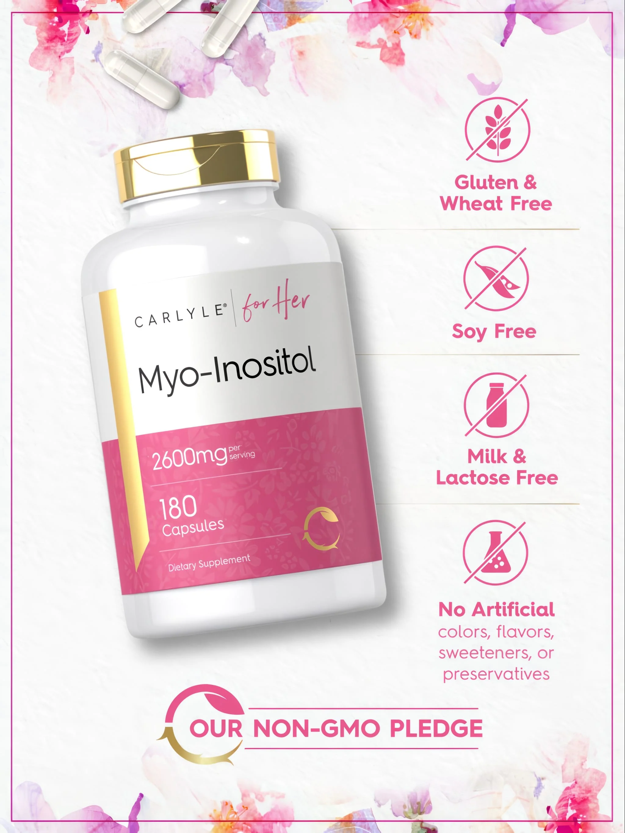 Myo-Inositol 2600mg per serving | 180 Capsules - Image 5