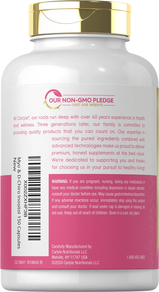 Myo-Inositol & D-Chiro Inositol 2060mg per serving | 150 Capsules - Image 3