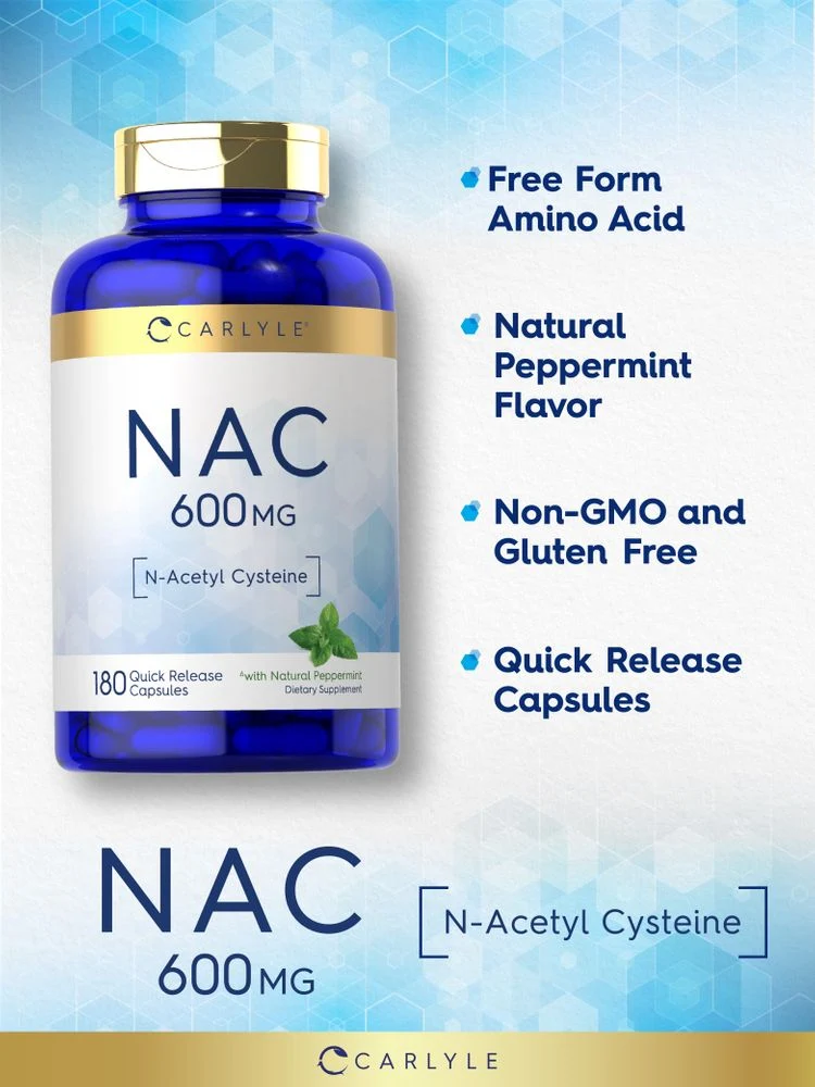 NAC N-Acetyl Cysteine 600mg | 180 Capsules - Image 3
