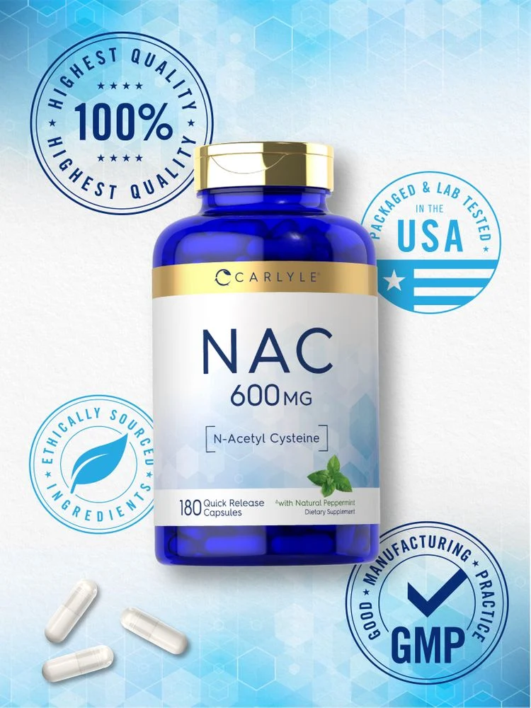 NAC N-Acetyl Cysteine 600mg | 180 Capsules - Image 5