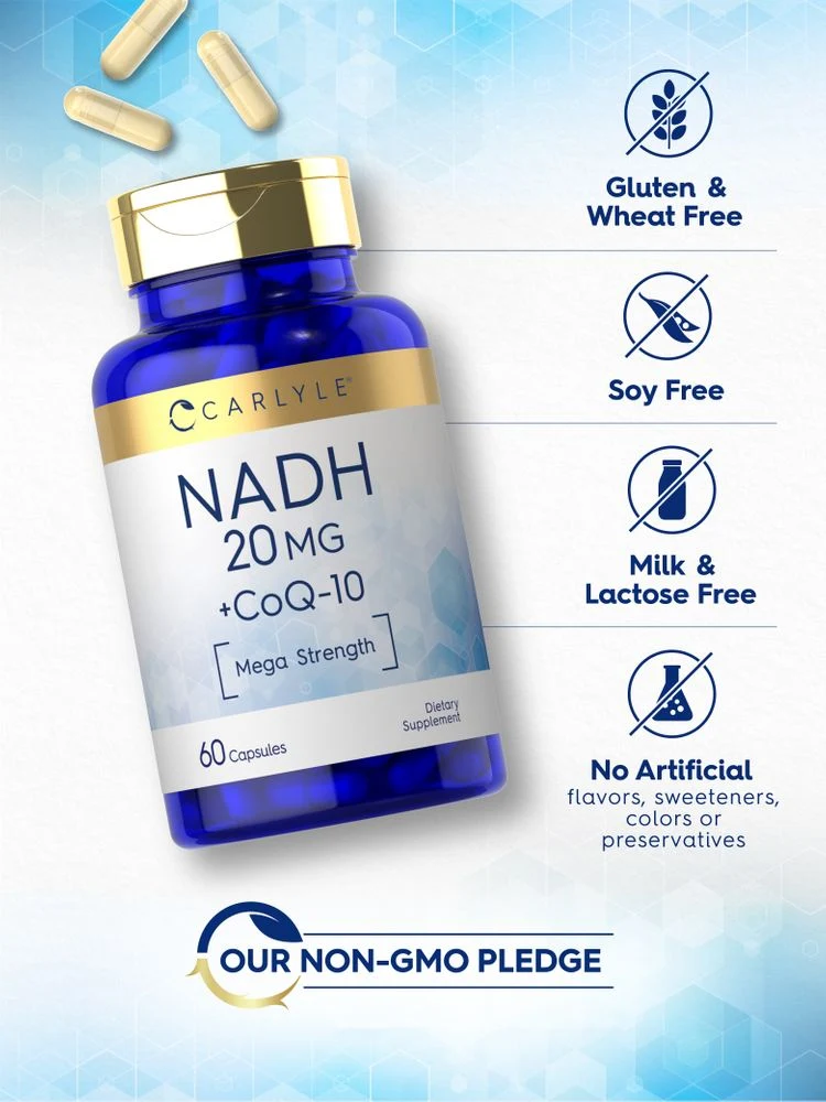 NADH CoQ10 20mg | 60 Capsules - Image 4