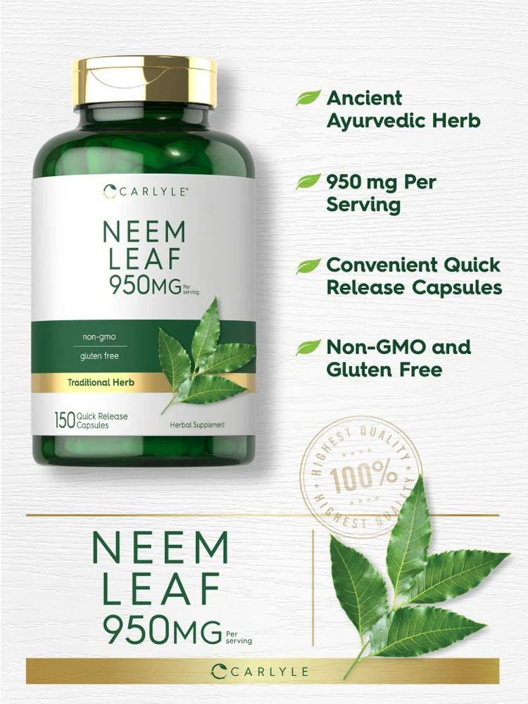 Neem Leaf 950mg per serving | 150 Capsules - Image 4