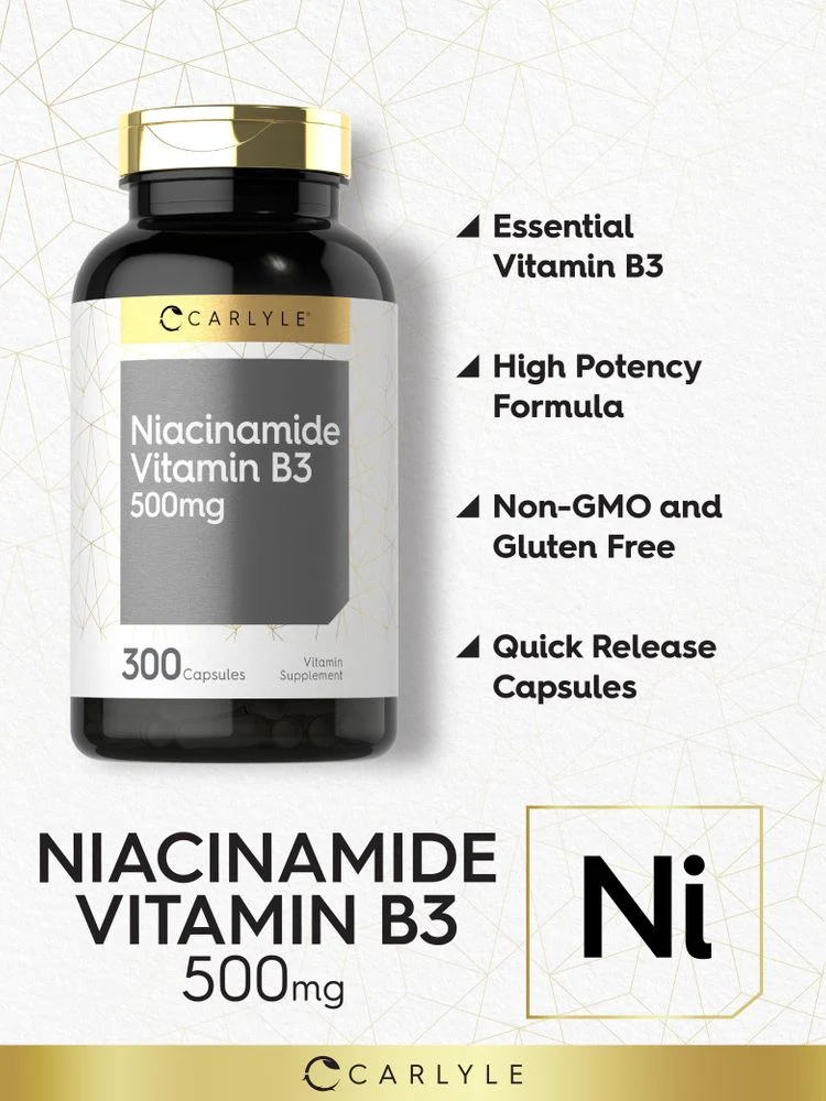 Niacinamide 500mg | 300 Capsules - Image 3