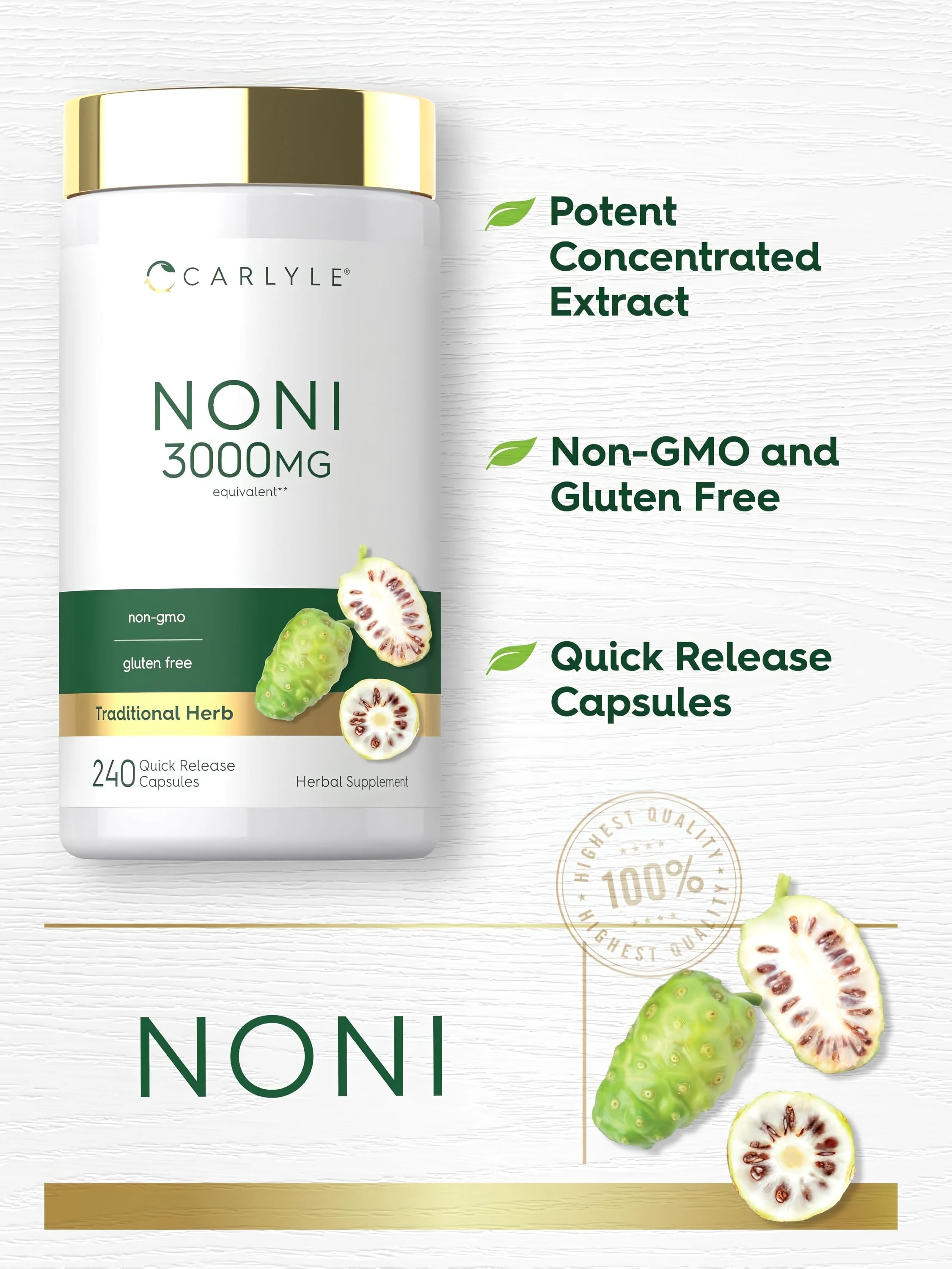 Noni Supplement | 240 Capsules - Image 4