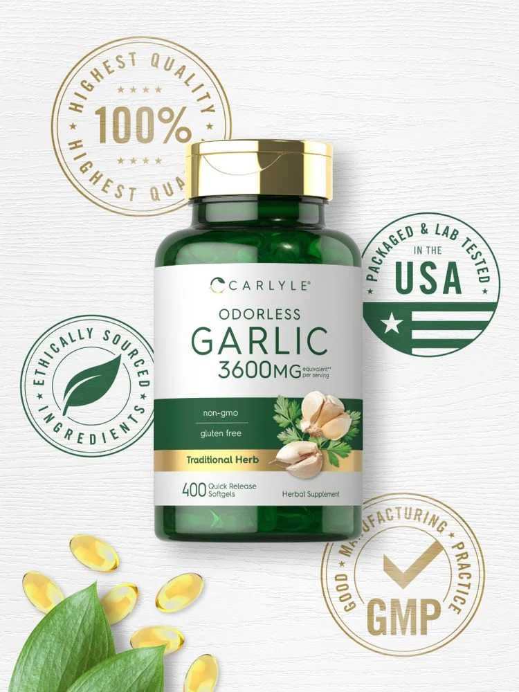 Odorless Garlic Extract | 400 Softgels - Image 6